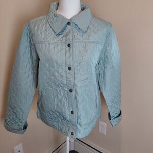 Nomadic Traders Quilted Jacket Snaps MEDIUM Light Aqua
